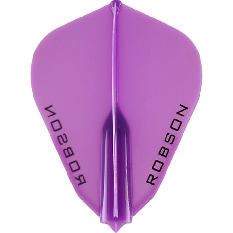ROBSON PLUS DART FLIGHTS - FANTAIL (F-SHAPE) PURPLE