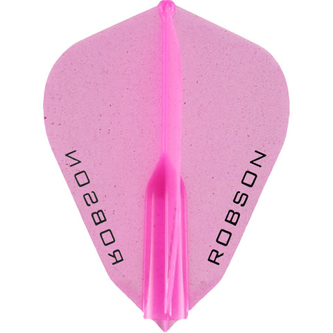 ROBSON PLUS DART FLIGHTS - FANTAIL (F-SHAPE) PINK