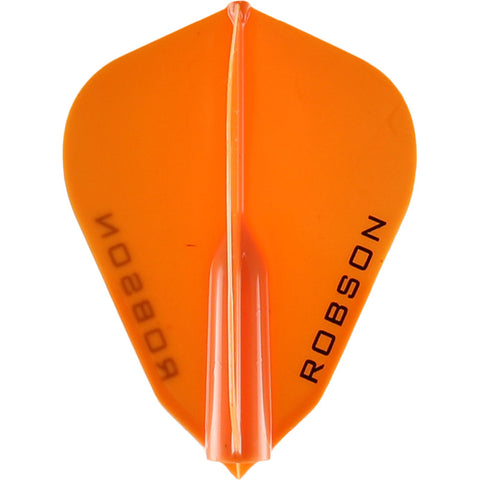 ROBSON PLUS DART FLIGHTS - FANTAIL (F-SHAPE) ORANGE