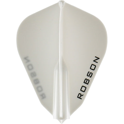 ROBSON PLUS DART FLIGHTS - FANTAIL (F-SHAPE) WHITE