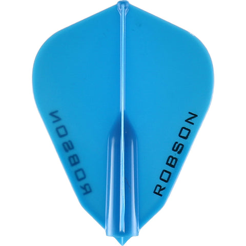 ROBSON PLUS DART FLIGHTS - FANTAIL (F-SHAPE) BLUE