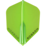 ROBSON PLUS DART FLIGHTS - SHAPE LIME GREEN