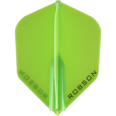 ROBSON PLUS DART FLIGHTS - SHAPE LIME GREEN