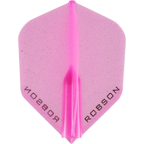 ROBSON PLUS DART FLIGHTS - SHAPE PINK
