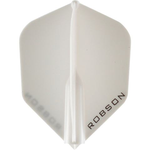 ROBSON PLUS DART FLIGHTS - SHAPE CLEAR WHITE