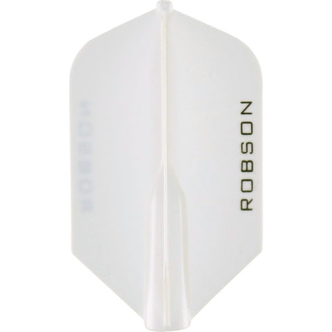 ROBSON PLUS DART FLIGHTS - SLIM CLEAR WHITE