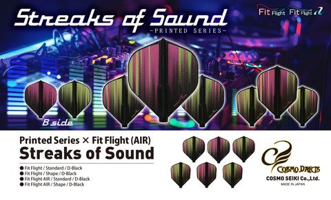 Printed Series Flights Streaks of Sound