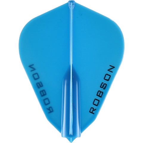 ROBSON PLUS DART FLIGHTS - FANTAIL (F-SHAPE) BLUE